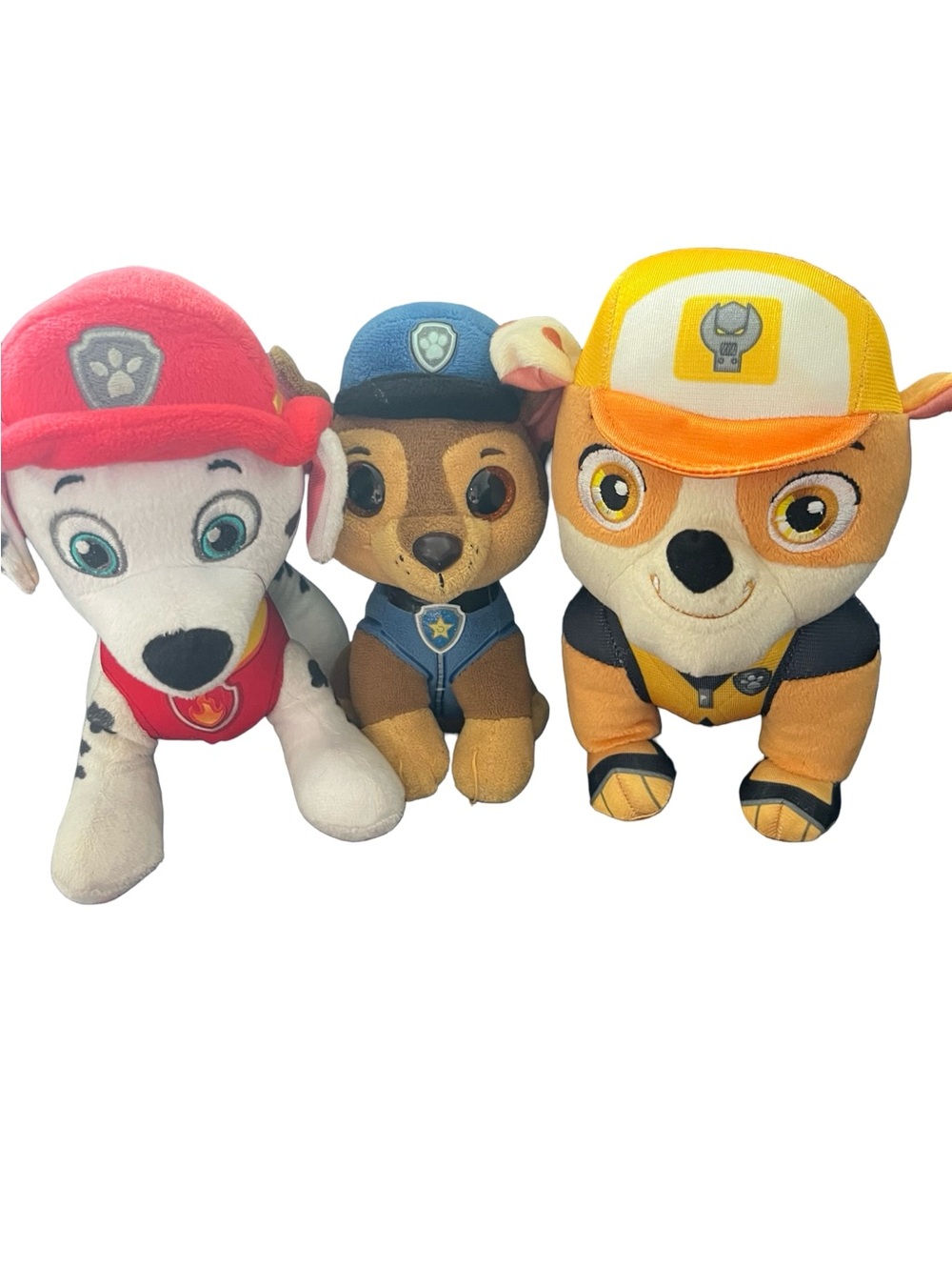 PAW Patrol Plush/stuffy Trio - Marshall, Chase & Rubble height7to8"